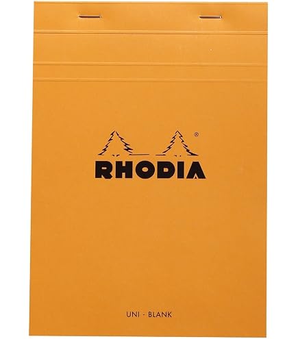 Amazon.com : Rhodia Notepad, No18 A4, Plain - Orange, 8 1/4